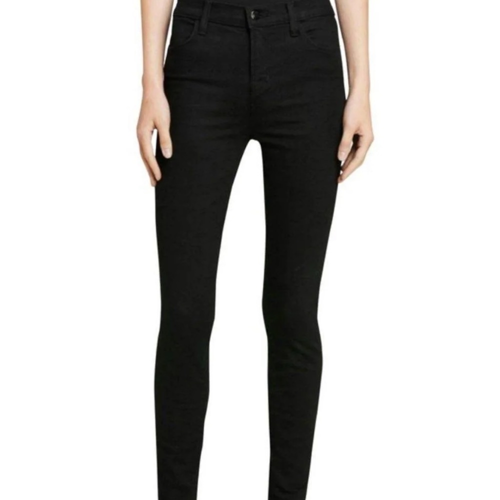 J BRAND MARIA hi rise skinny jeans sz 26 all black